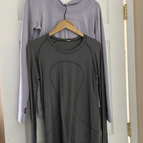 2- Lululemon Athletica Swiftly Relaxed Long Sleeve. Both are size 10 - Picture 2 of 4